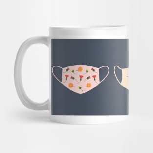 Three masks illustration Mug